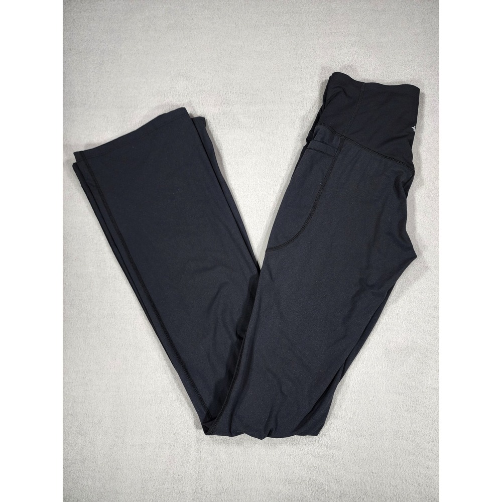 Halara Black Flared Pull-On Stretch Pants Legging Medium Extall Athleisure Gym
